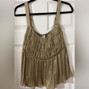 DKNY Sleeveless Crushed-Crease Top